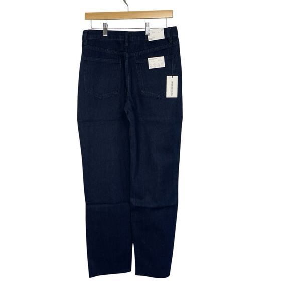 NWT WeWoreWhat x Revolve Dad Jeans Womens Size 27 Dark Blue Raw Hem Relaxed Fit - Picture 2 of 9